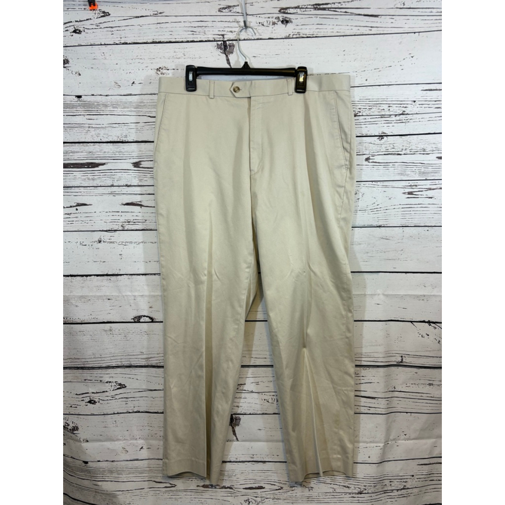 Men's Alan Flusser Beige Pants Size 38x30